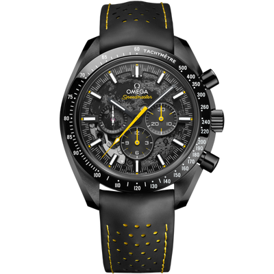 Speedmaster Dark Side of the Moon 44.25 mm, black ceramic on rubber strap