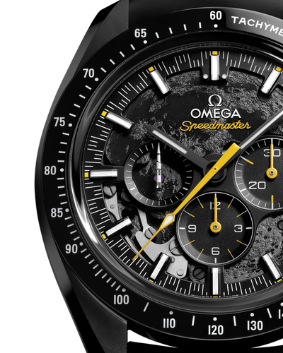 Speedmaster Dark Side of the Moon 44.25 mm, black ceramic on rubber strap