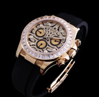 Cosmograph Daytona Everose Gold Baguette Diamond Bezel with Pavé Diamond Dial
