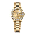 Datejust 31 Oyster, 31 mm, yellow gold and diamonds