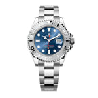 The Oyster Perpetual Yacht-Master 40 in platinum and Oystersteel with an Oyster bracelet