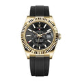 B Sky-Dweller Oysterflex, 18K Yellow Gold, Black Index Dial 42 mm