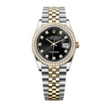 Datejust 36 Oyster, 36 mm, Oystersteel, yellow gold and diamonds
