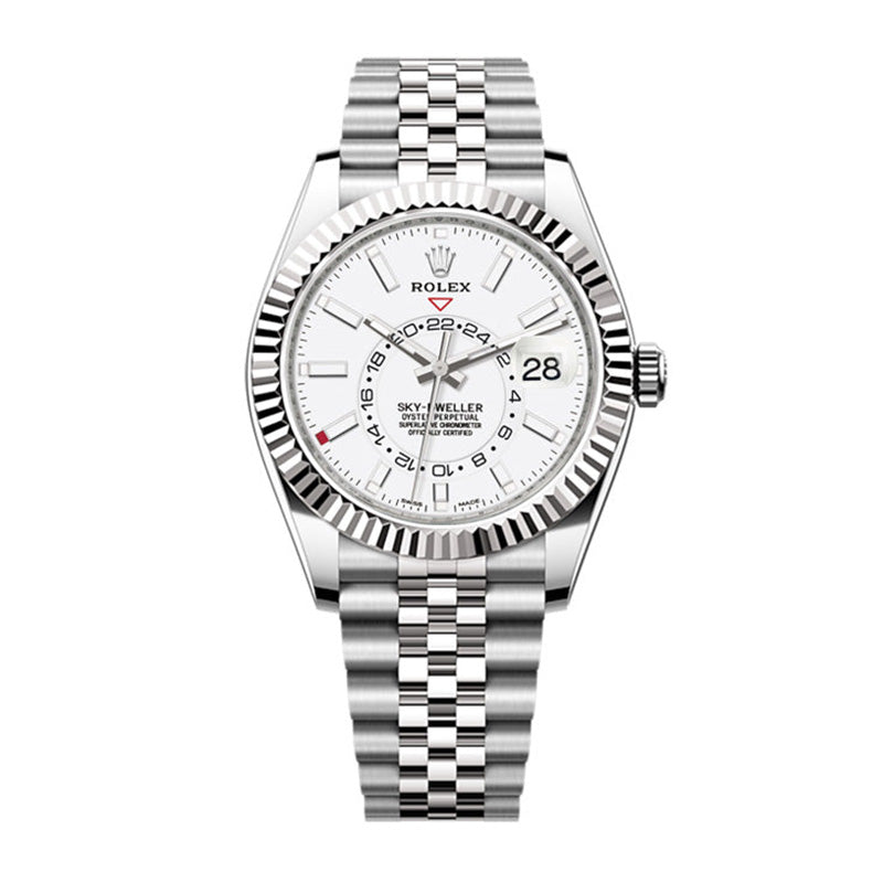 Sky-Dweller Stainless Steel, White Index Dial, 42 mm
